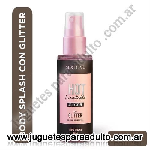 Aceites y lubricantes, , Body Splash So Excited con glitter 60ml